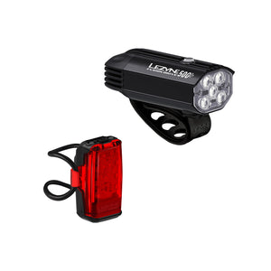 Lezyne Fusion Drive 500+ / KTV Drive Pro+ Front and Rear Bike Light Set
