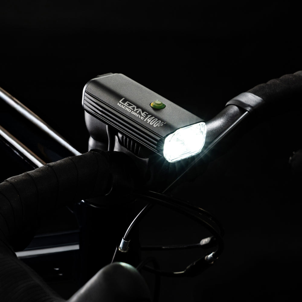 Lezyne Macro Drive 1400+ / Strip Drive Pro 400+ Front and Rear Bike Light Set