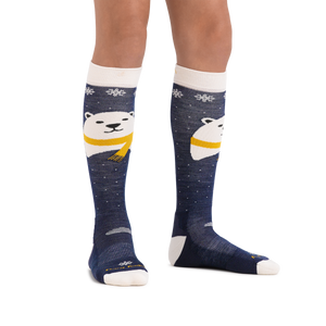 Kids Polar Patroller Over-the-Calf Midweight Ski & Snowboard Sock