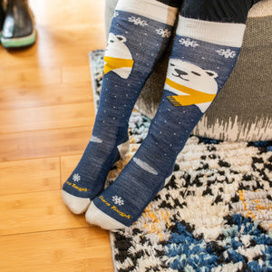 Kids Polar Patroller Over-the-Calf Midweight Ski & Snowboard Sock