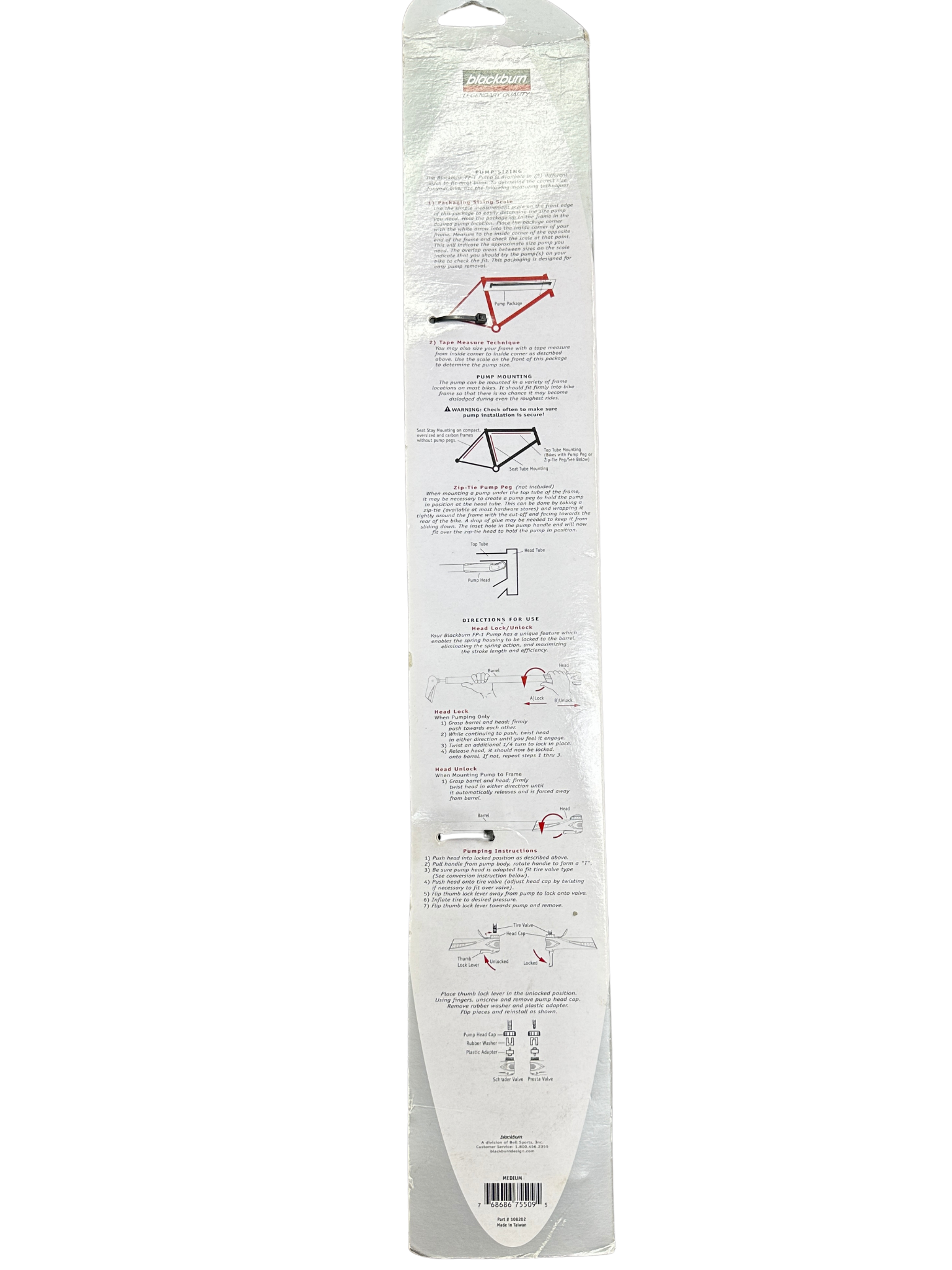 Bicycle Frame Pump - Medium
