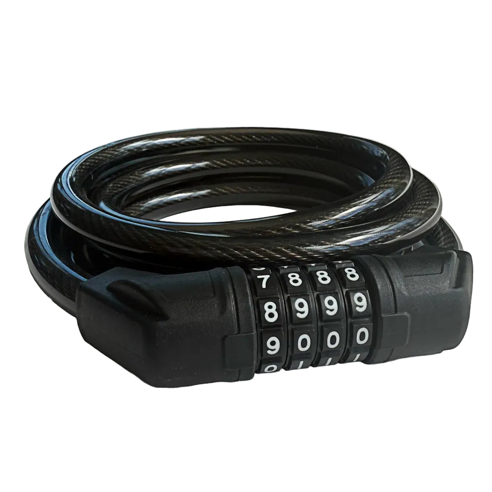 Monster Lock Combination Cable Bicycle Lock – 6'x13mm Braided Steel