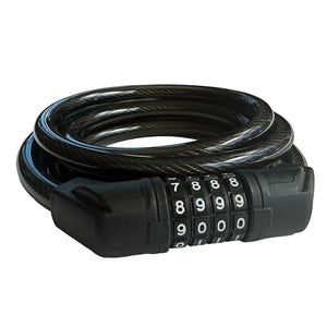 Monster Lock Combination Cable Bicycle Lock – 6'x13mm Braided Steel