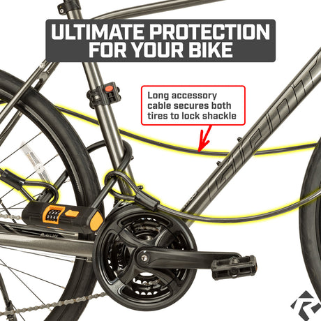 Revere Defender 4 Plus Combination U Bike Lock System