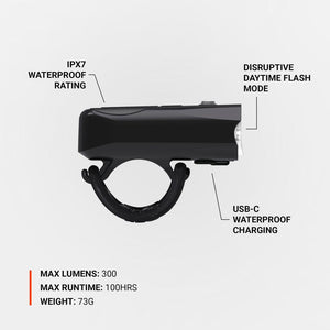 KTV Drive Pro 300+ Front Bike Light