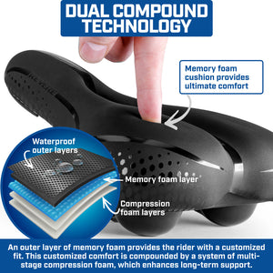 Revere Touring Memory Foam Bike Saddle