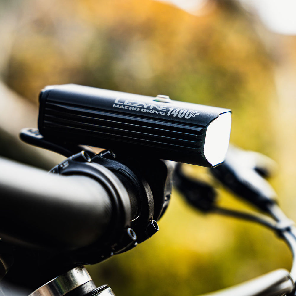 Lezyne Macro Drive 1400+ / Strip Drive Pro 400+ Front and Rear Bike Light Set