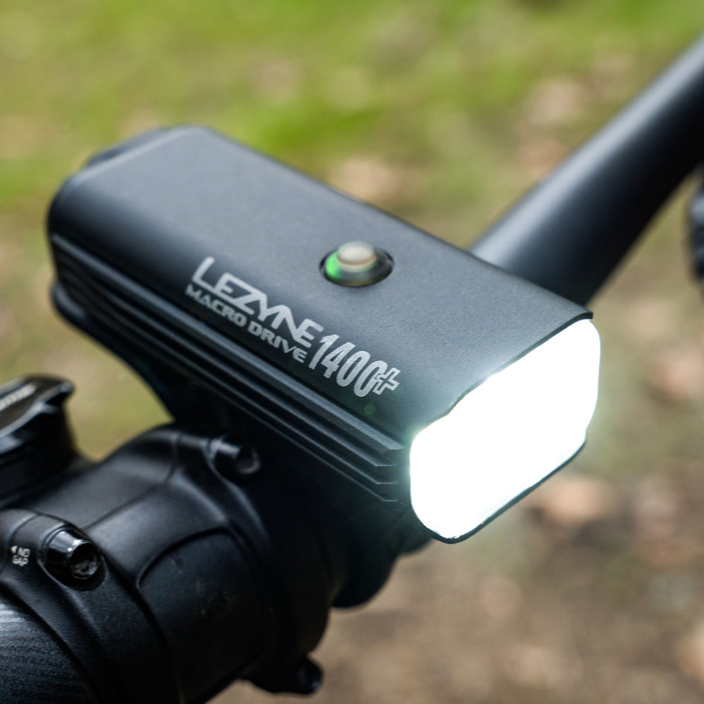 Lezyne Macro Drive 1400+ / Strip Drive Pro 400+ Front and Rear Bike Light Set