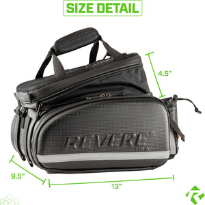 Revere Trunk Bag RTX-CF Bicycle Rack Bag with Panniers