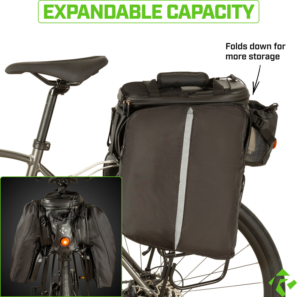 Revere Trunk Bag RTX-CF Bicycle Rack Bag with Panniers
