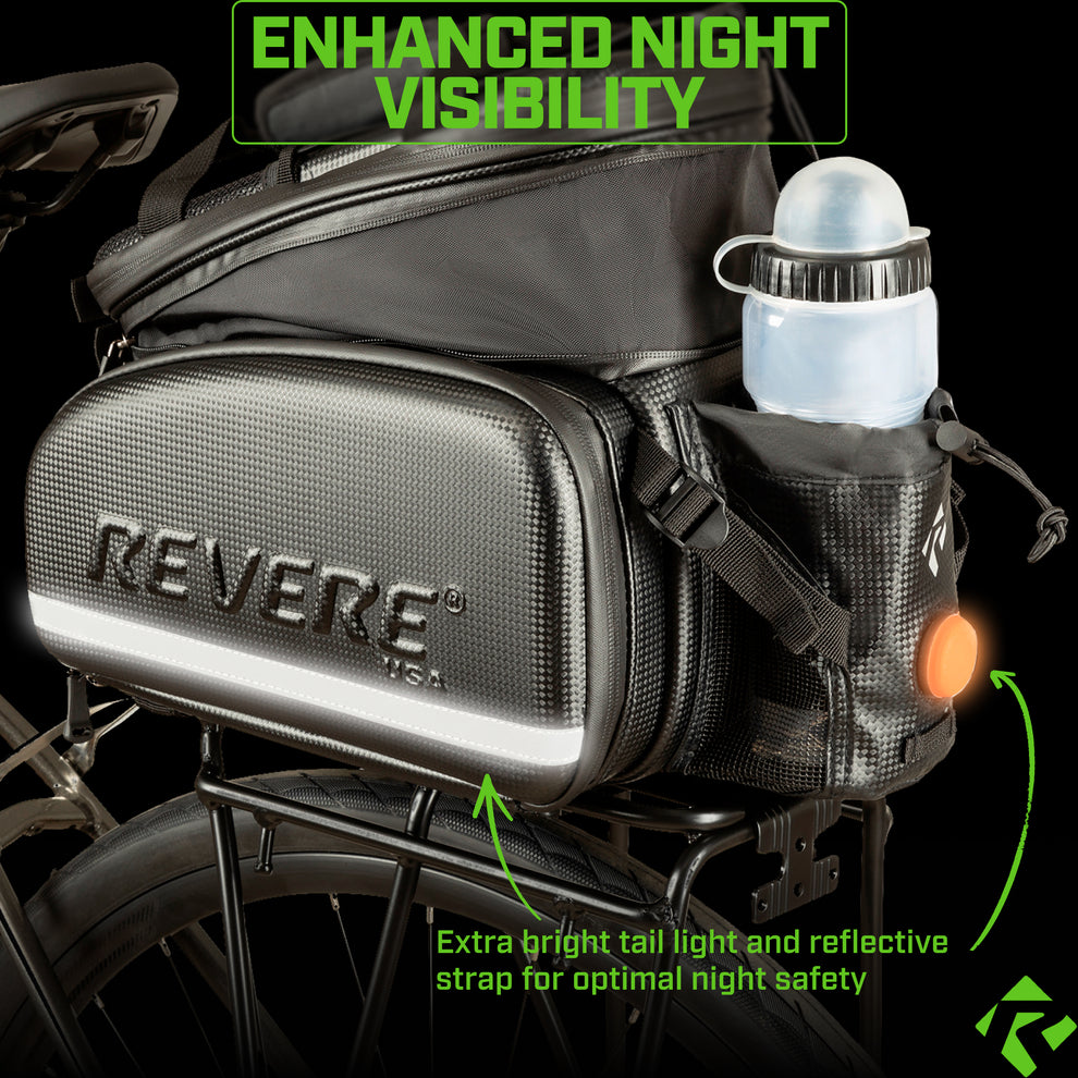 Revere Trunk Bag RTX-CF Bicycle Rack Bag with Panniers