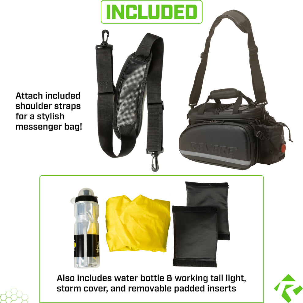 Revere Trunk Bag RTX-CF Bicycle Rack Bag with Panniers