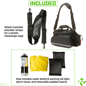 Revere Trunk Bag RTX-CF Bicycle Rack Bag with Panniers
