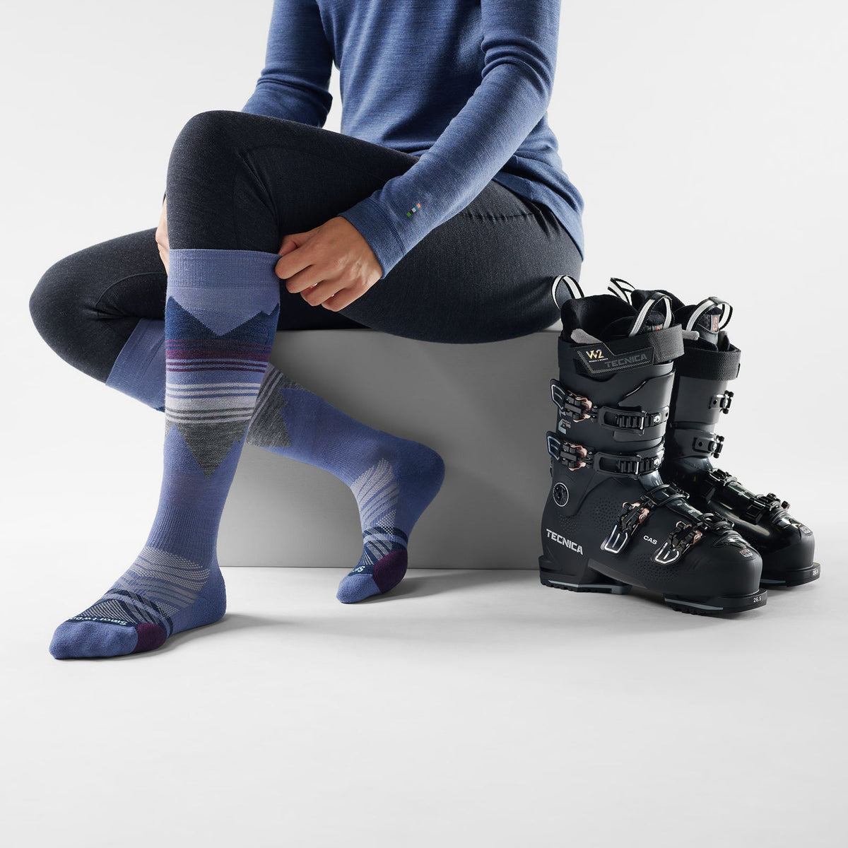 Smartwool Women's Targeted Cushion Over-the-Calf Pattern Ski & Snowboard Socks