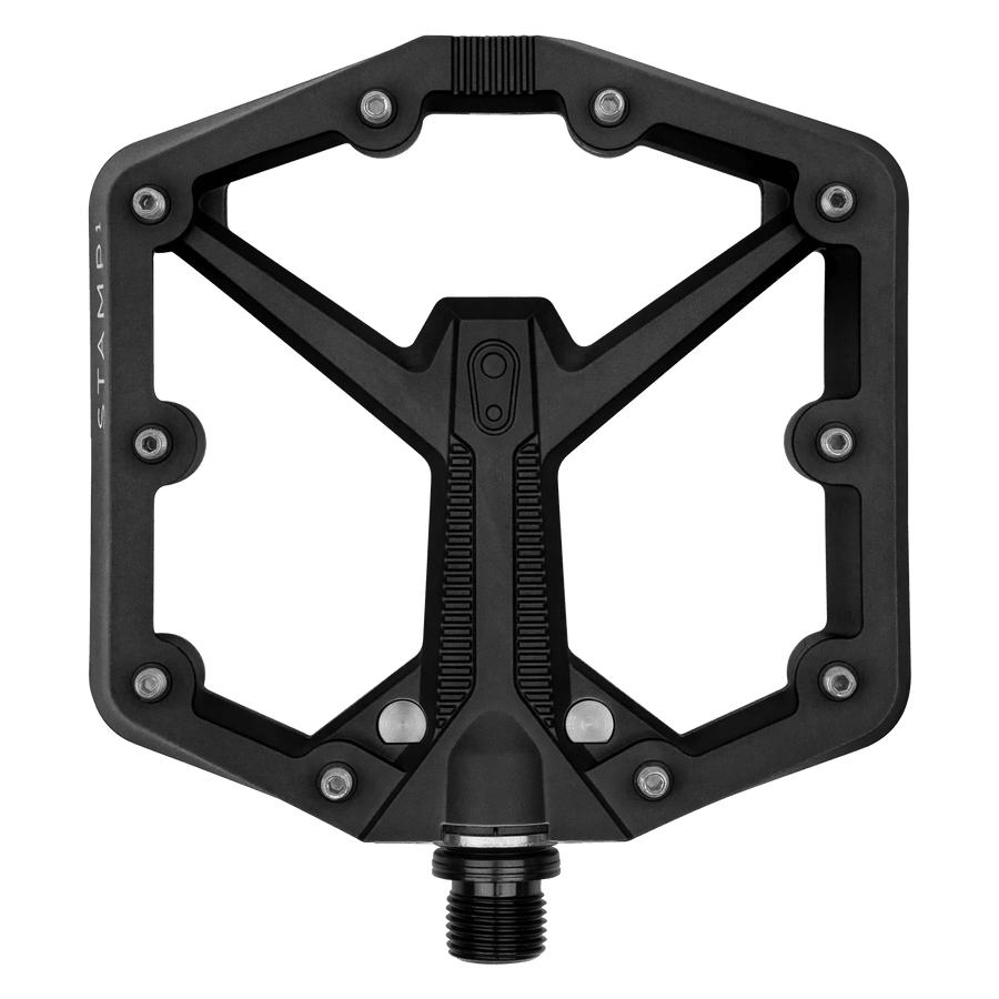 flat pedals crank brothers Stamp 1 Gen 2 Pedals, Black / Large Spezifikation:Ace Pro (15Ah) Fox Ranger Short Gel with an outer thickness clearr