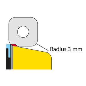 Spare Knife for Toko Sidewall Planer Radius 3 Square Blade