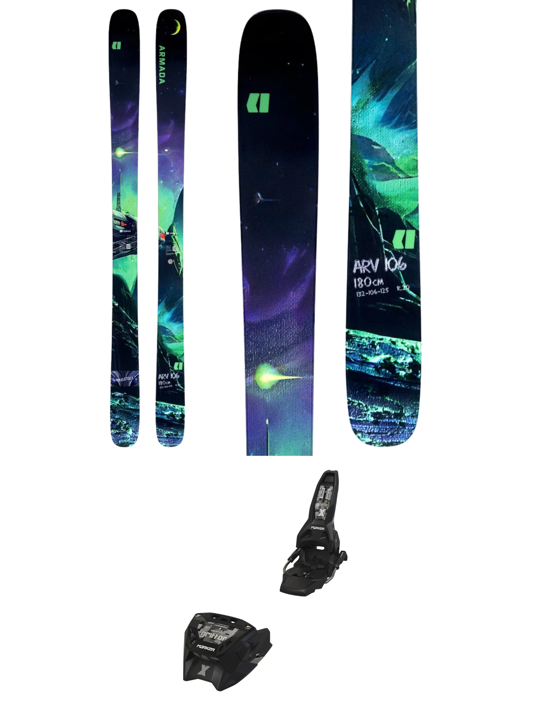Armada ARV 106 Skis 2027 + Marker Griffon X 13 GW Bindings