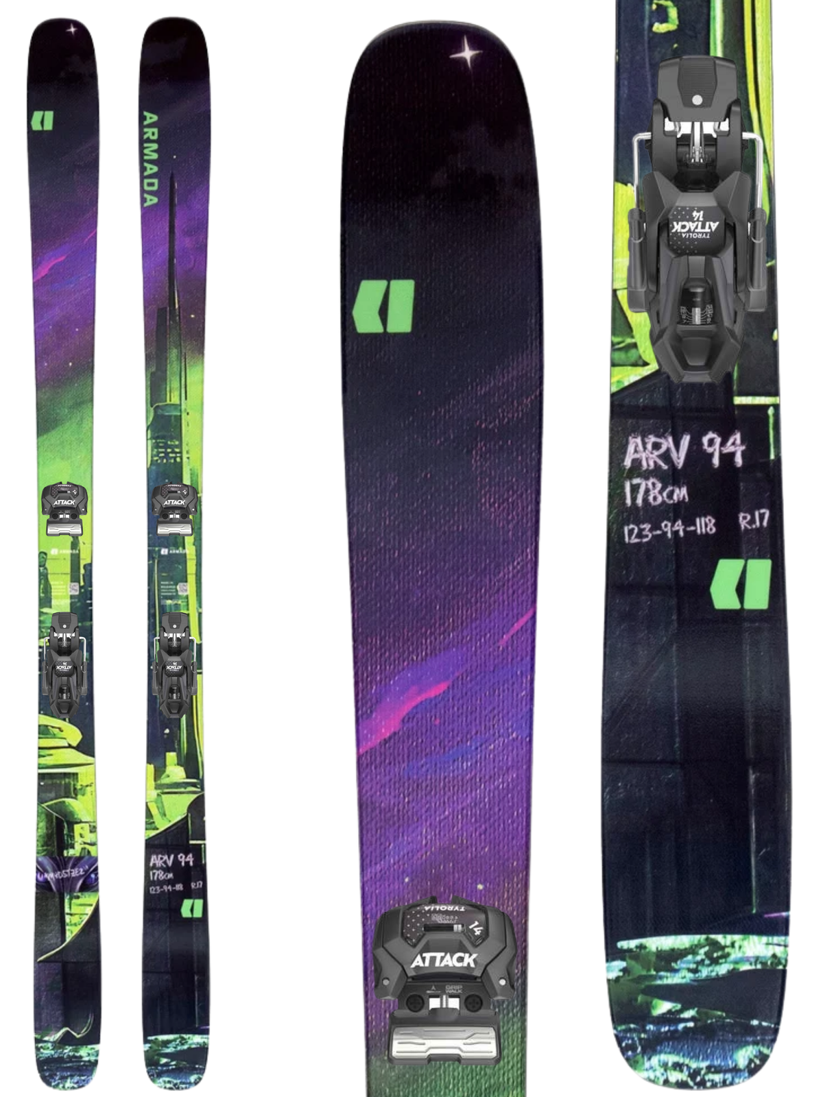 Armada ARV 94 Skis 2027 + Tyrolia Attack 14 GW Bindings