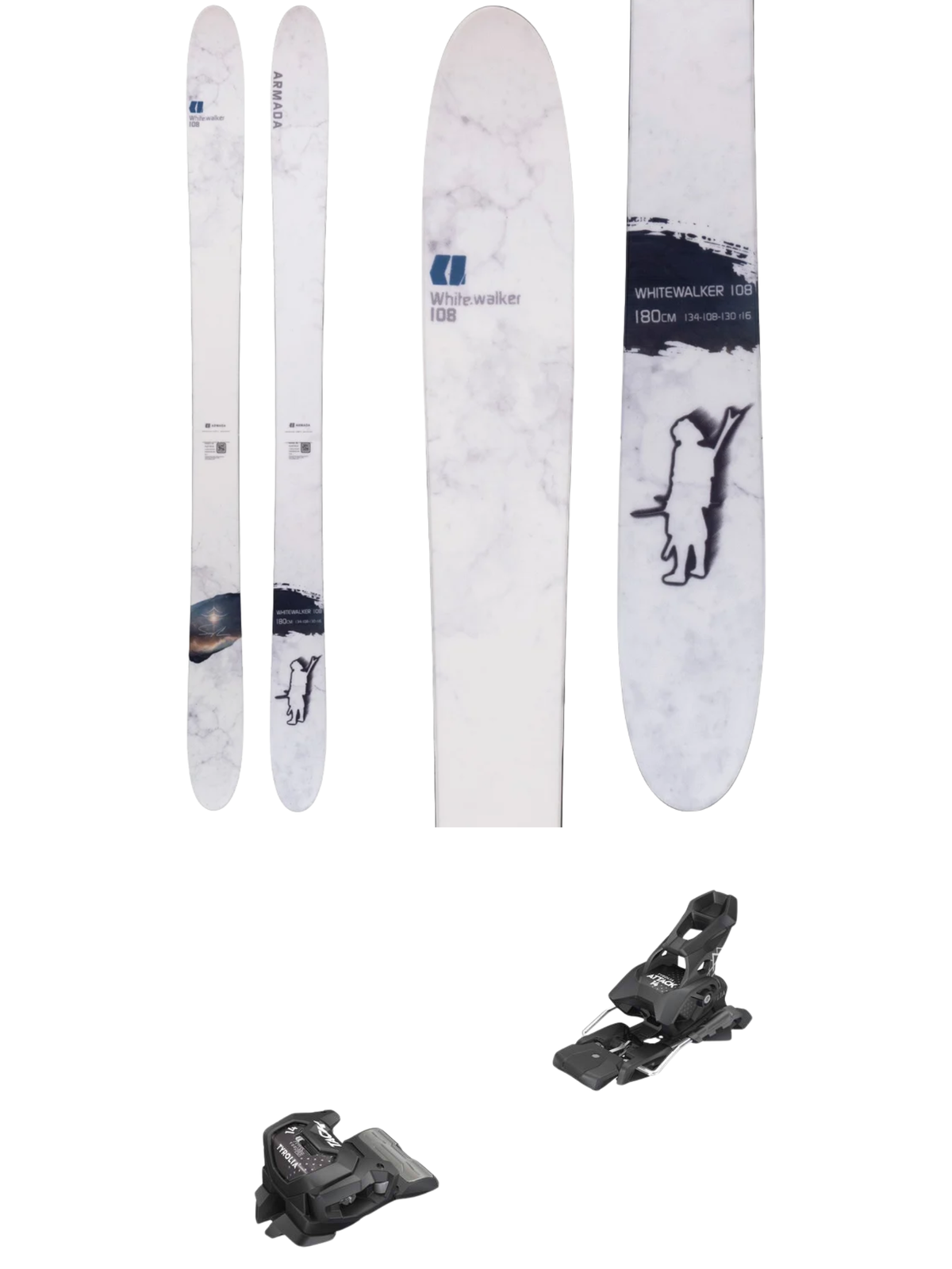 Armada Whitewalker 108 Skis 2027 + Tyrolia Attack 14 GW Bindings