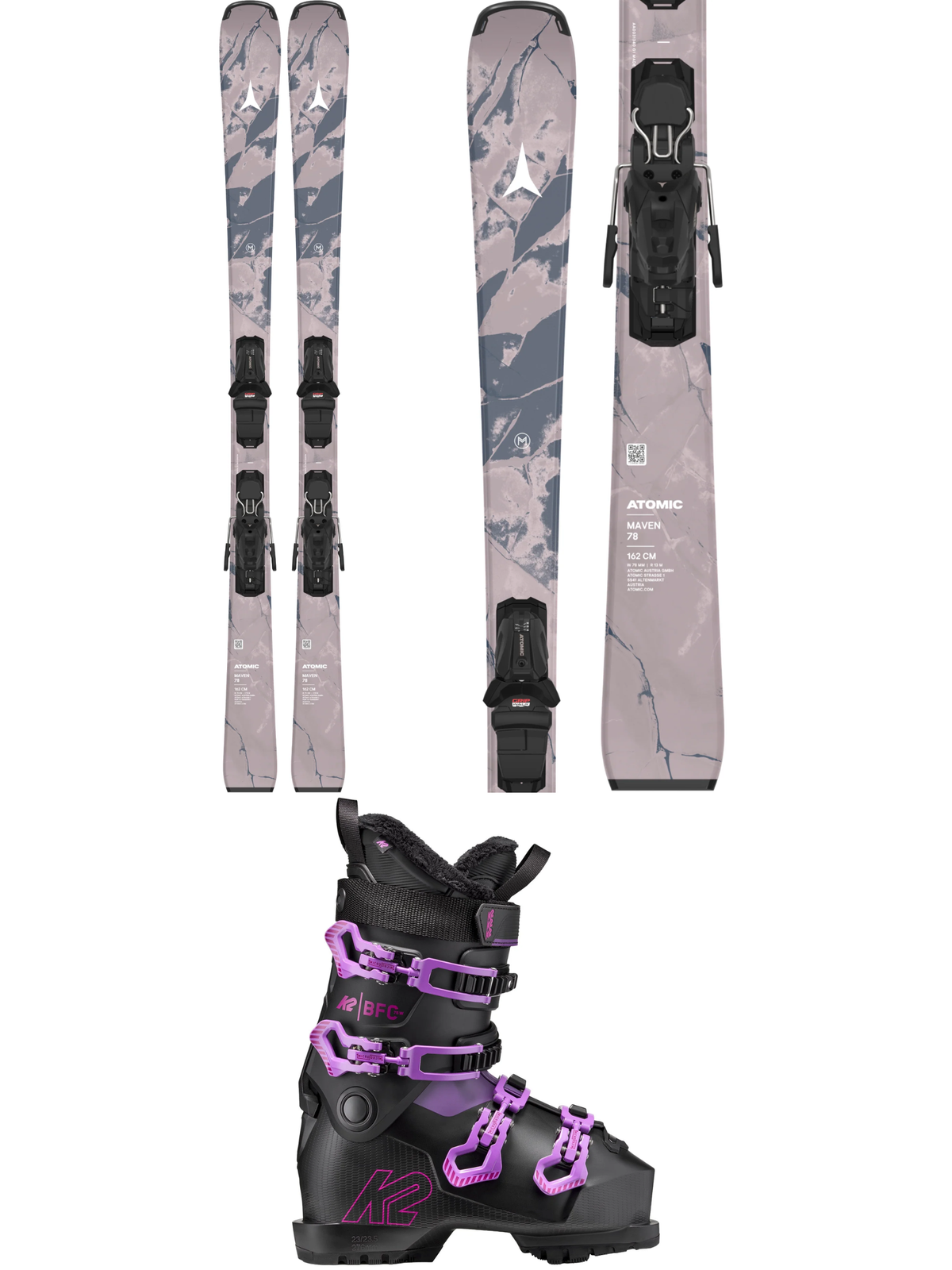 Atomic Maven 78 Skis + M 10 GW Bindings 2027 + K2 BFC 75 Women's Ski Boots