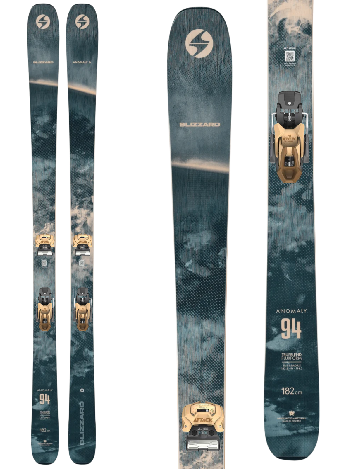 Blizzard Anomaly 94 Skis 2027 + Tyrolia Attack 14 GW Bindings