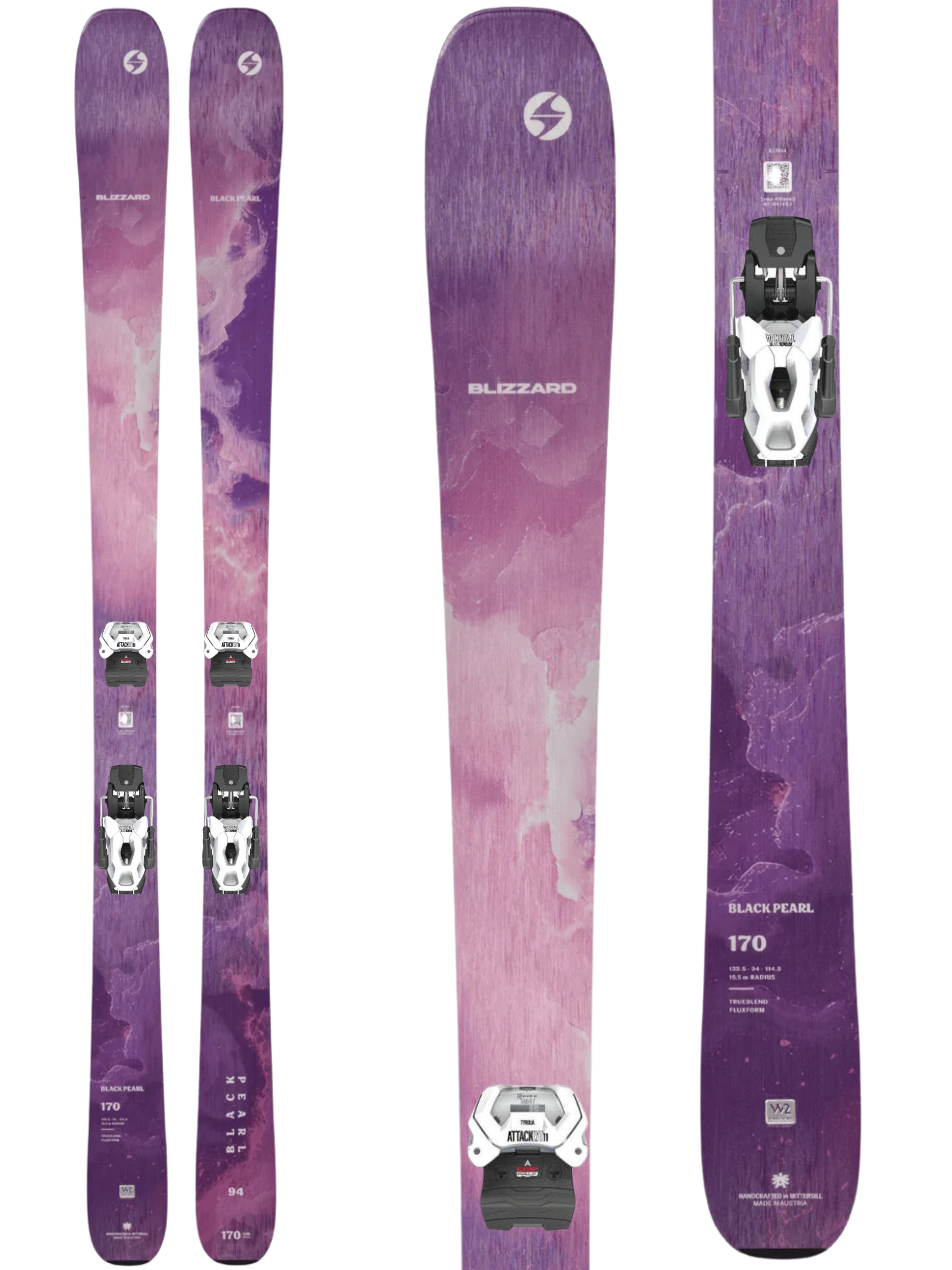 Blizzard Black Pearl 94 Women's Skis 2027 + Tyrolia Attack LYT 11 GW Bindings