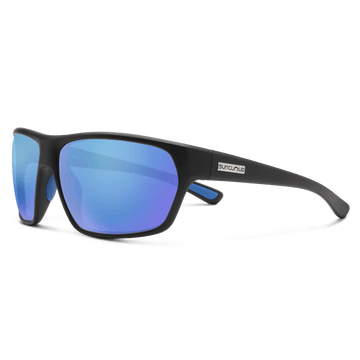 Matte Black + Polarized Blue Mirror Lens (VLT: 11%)