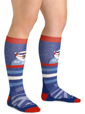 Kids Polar Patroller Over-the-Calf Midweight Ski & Snowboard Sock - Suburban Ski and Bike