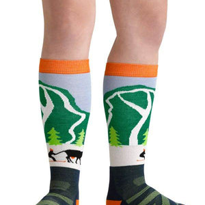 Kids Pow Cow Over-the-Calf Midweight Ski & Snowboard Sock - Suburban Ski and Bike