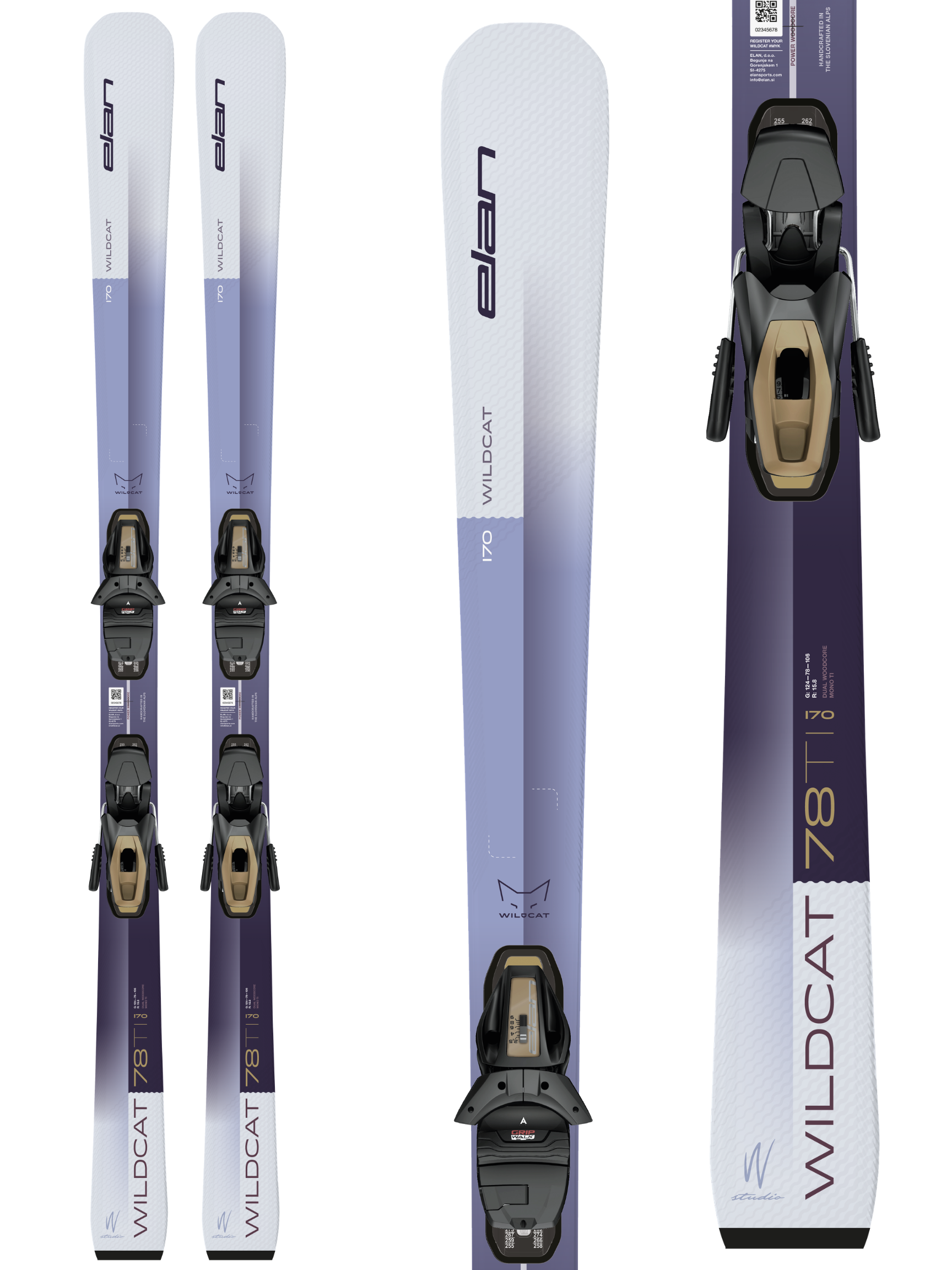 Elan Wildcat 78 Ti HD Skis 2027 + EL 9 GW Bindings