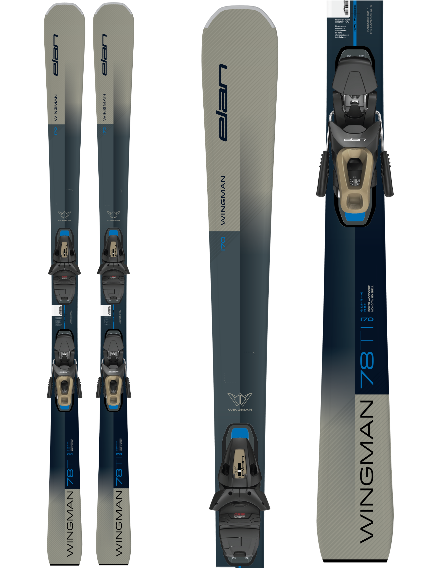 Elan Wingman 78 Ti HD Skis 2027 + EL 10 GW Bindings