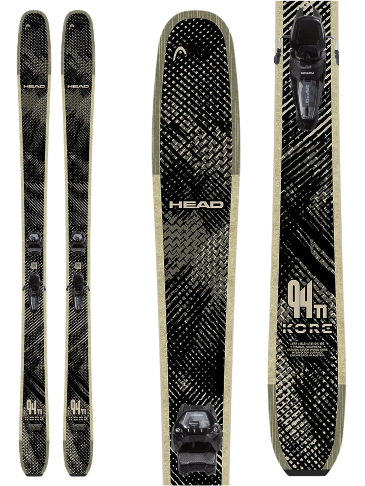 Head Kore 94 Ti Skis 2027 + Marker Griffon 13 ID Bindings