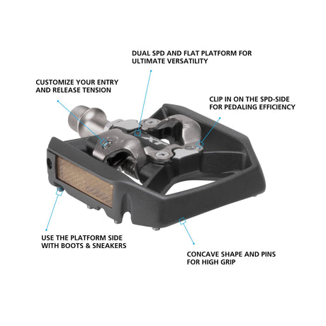Shimano PD-T8000 Deore XT Hybrid Flat & SPD Trail Pedal