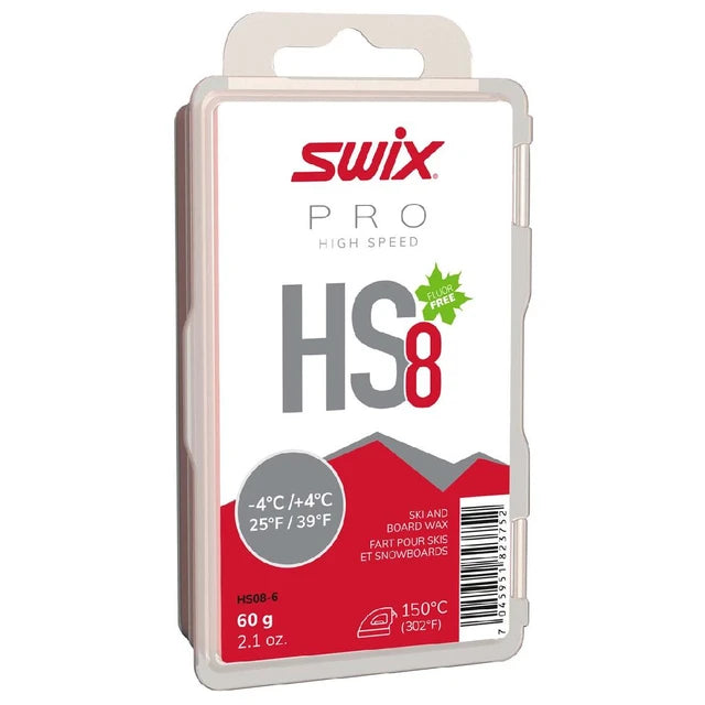 Swix HS8 High Speed Red Glide Wax 60g