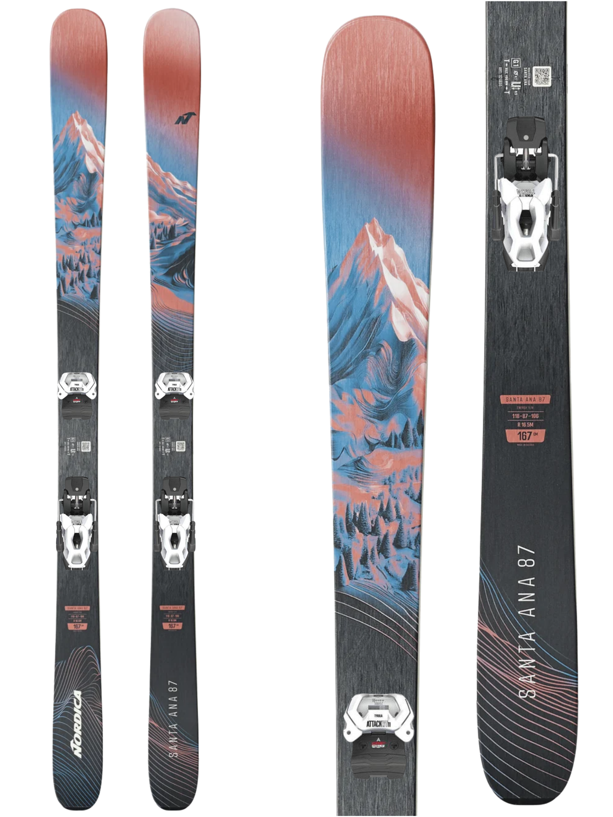 Nordica Santa Ana 87 Women's Skis 2027 + Tyrolia Attack LYT 11 GW Bindings