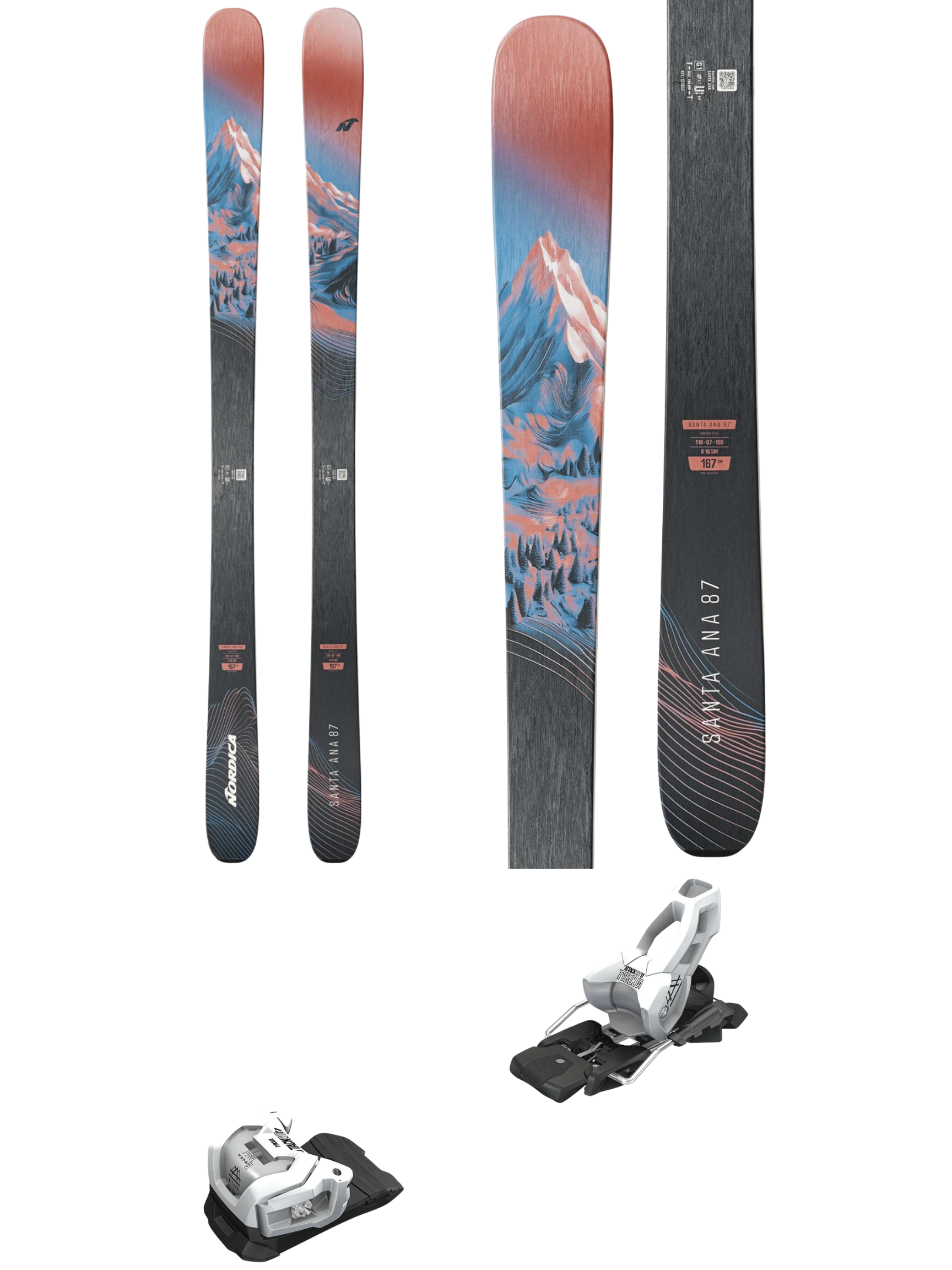 Nordica Santa Ana 87 Women's Skis 2027 + Tyrolia Attack LYT 11 GW Bindings