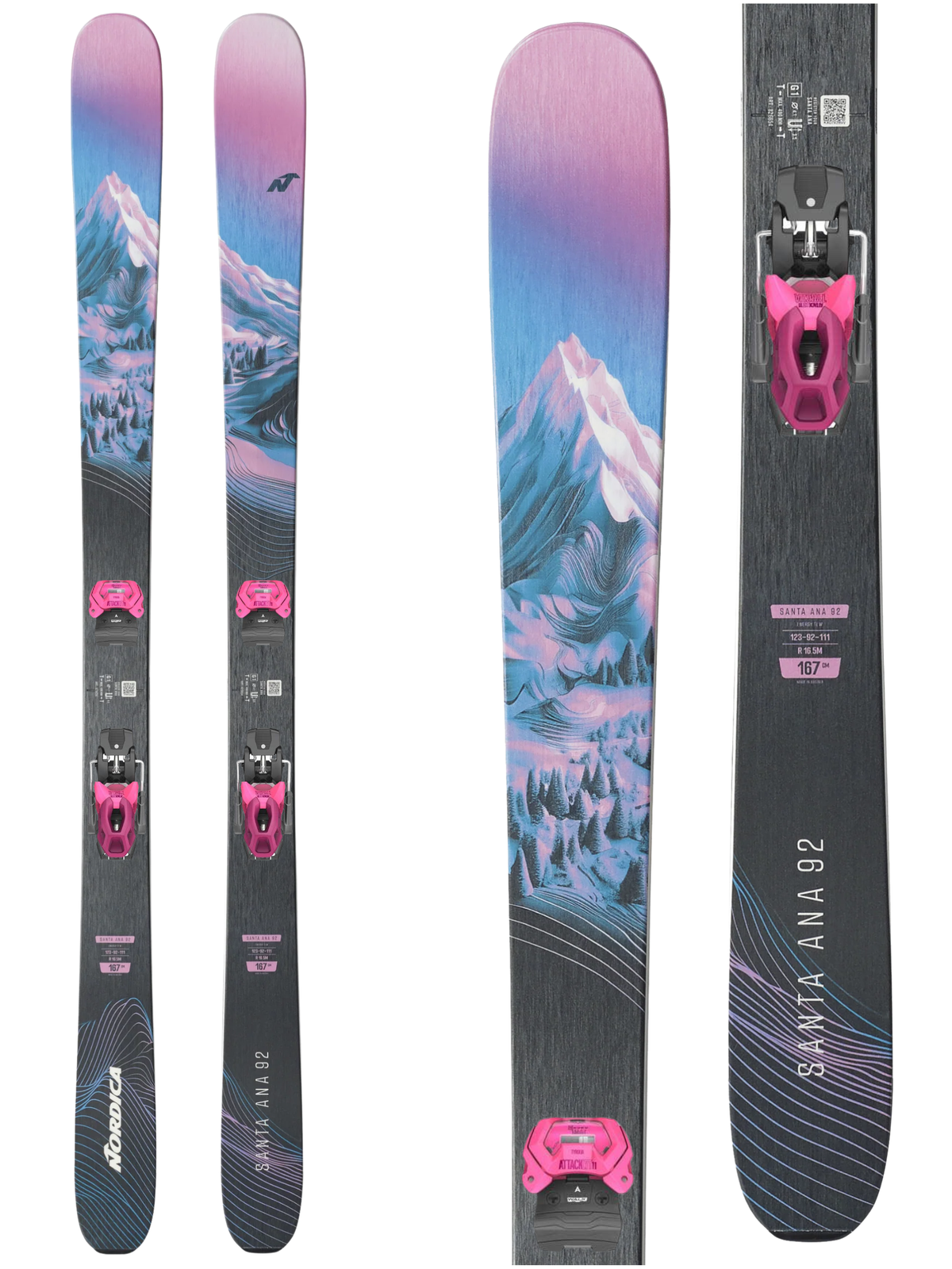 Nordica Santa Ana 92 Women's Skis 2027 + Tyrolia Attack LYT 11 GW Bindings