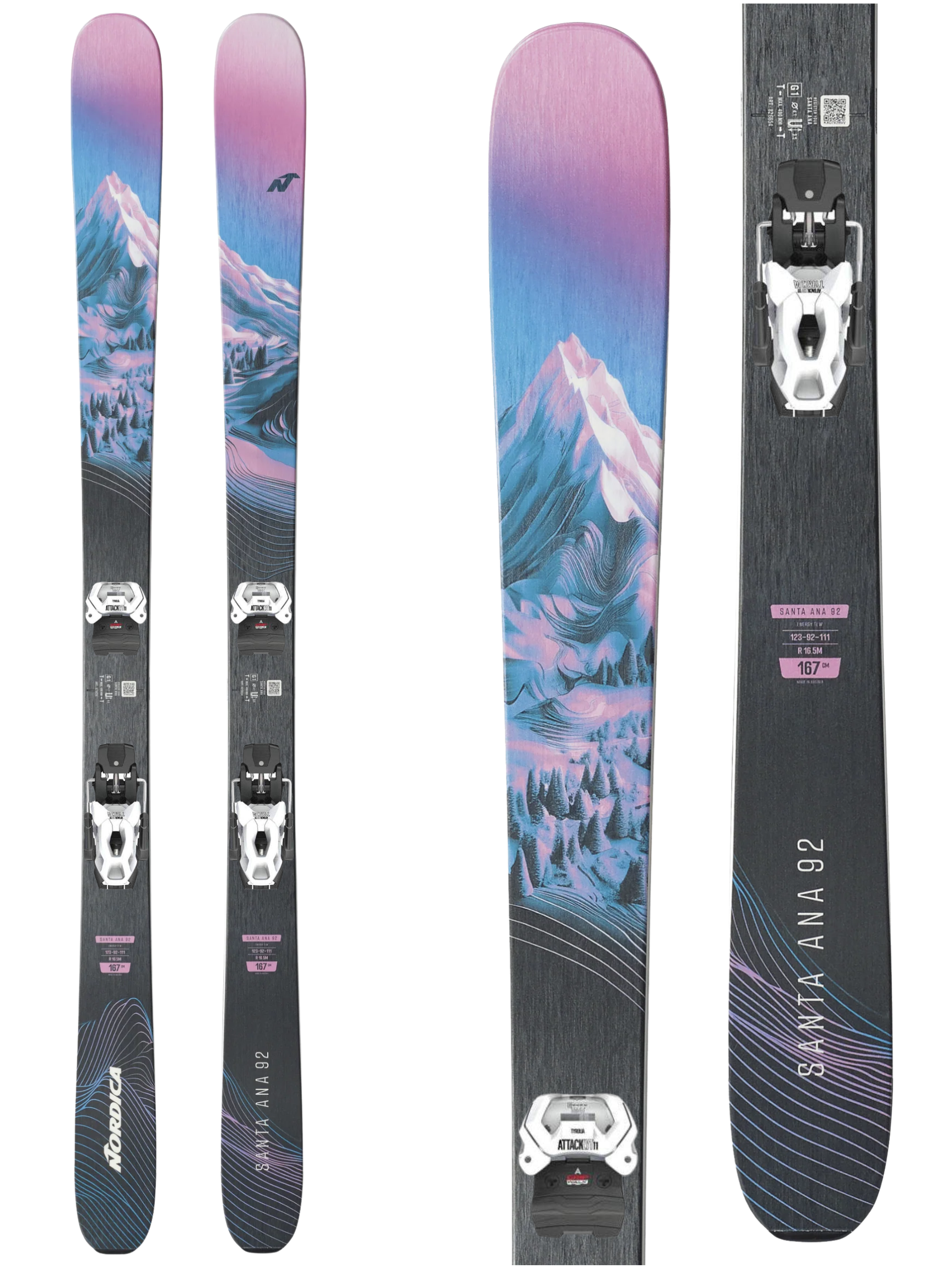 Nordica Santa Ana 92 Women's Skis 2027 + Tyrolia Attack LYT 11 GW Bindings
