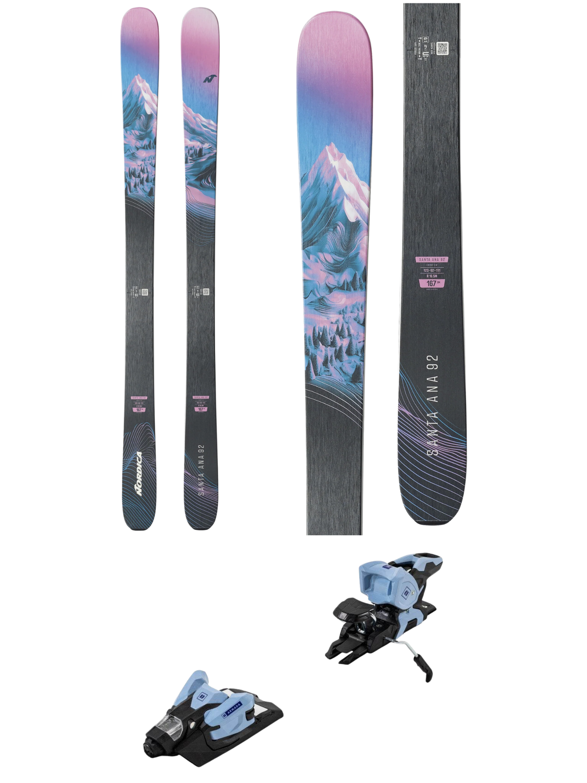 Nordica Santa Ana 92 Women's Skis 2027 + Armada Strive 12 GW Bindings