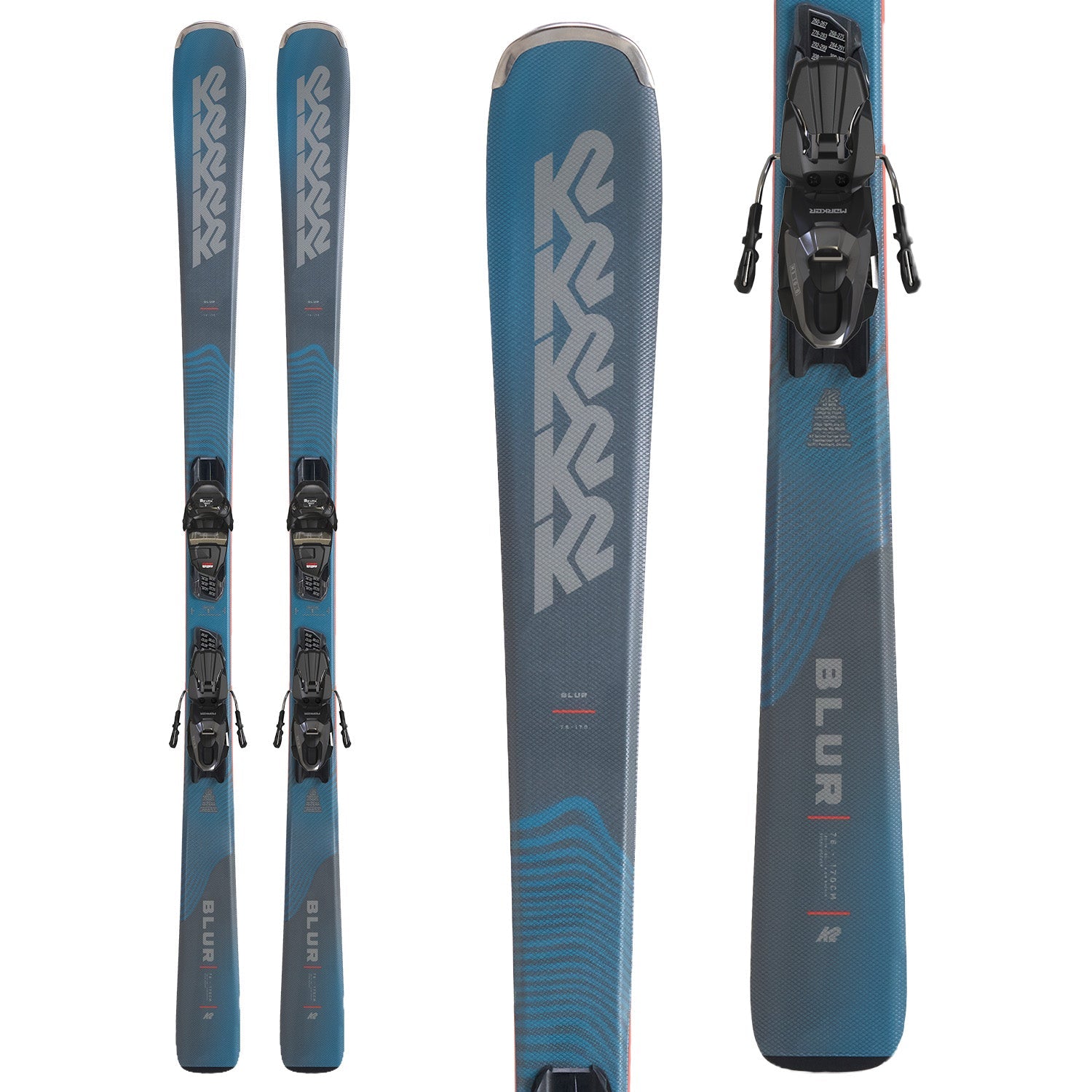 K2 Blur 76 Skis 2027 + M3 10 Quickclik Bindings