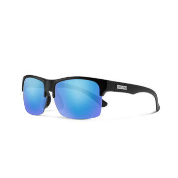 Matte Black + Polarized Blue Mirror Lens (VLT: 11%)