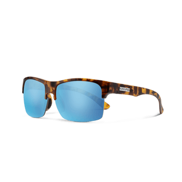 Matte Tortoise + Polarized Aqua Mirror Lens (VLT: 11%)