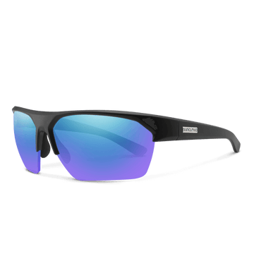 Matte Black + Polarized Blue Mirror Lens (VLT: 11%)