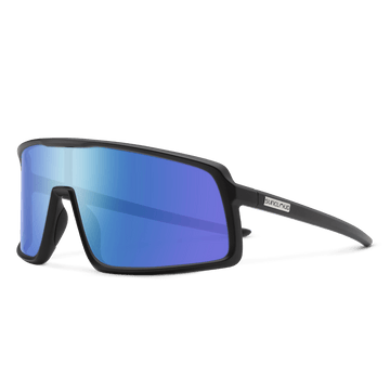 Matte Black + Polarized Blue Mirror Lens (VLT: 11%)