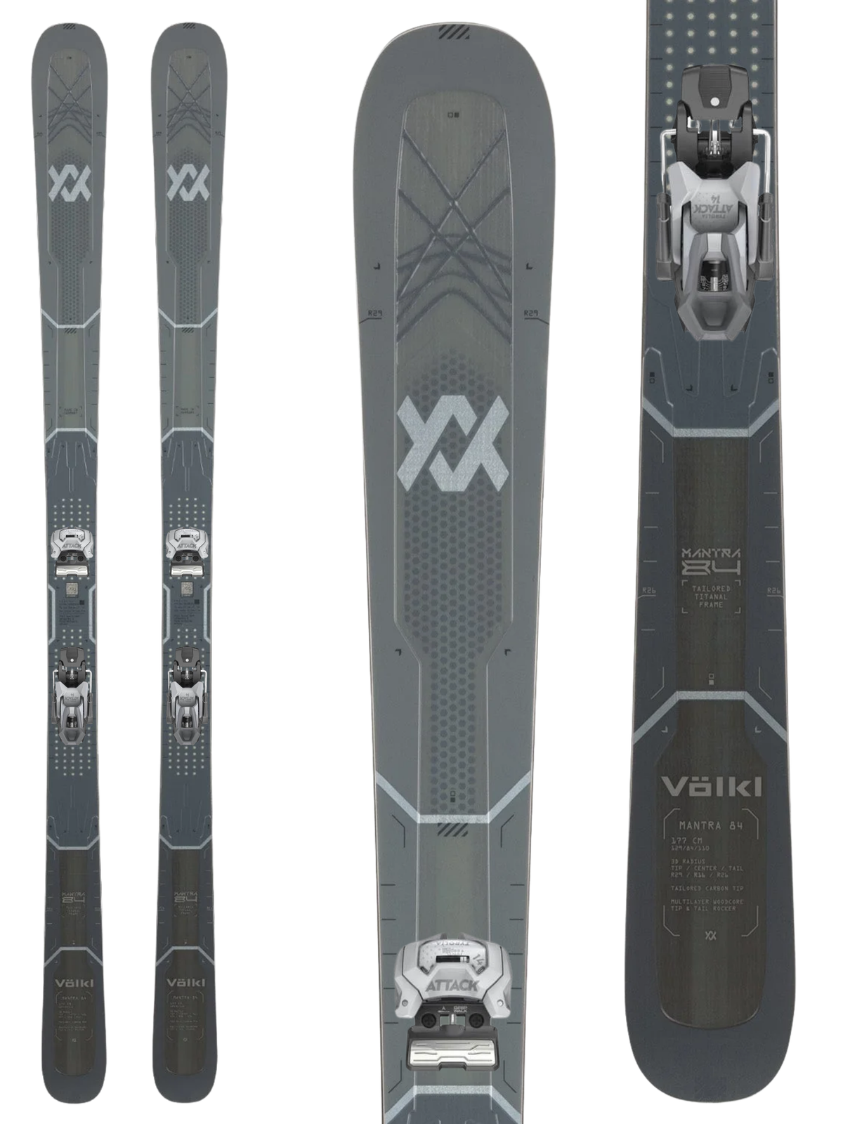 Volkl Mantra 84 Skis 2027 + Tyrolia Attack 14 GW Bindings