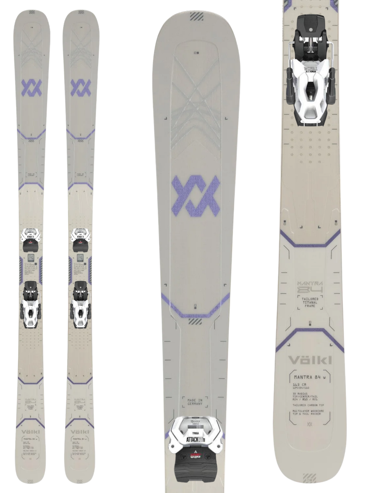 Volkl Mantra 84 Women's Skis 2027 + Tyrolia Attack 11 LYT GW Bindings